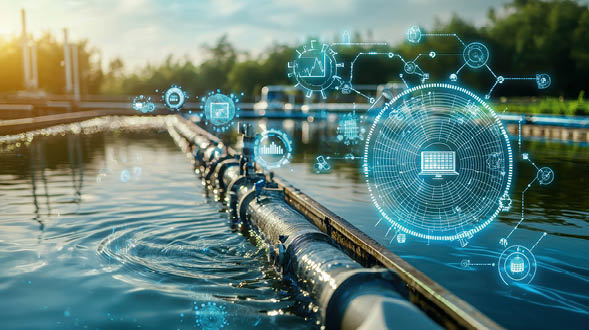 Smart monitoring system overseeing zero liquid discharge operations, IoT and AI-driven water management